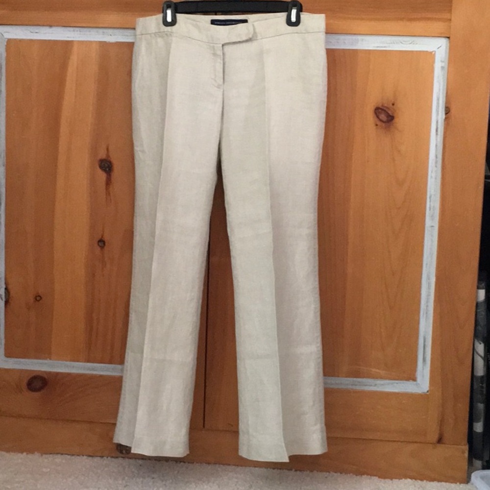French Connection Linen Wide Straight Leg Pants. 6 (Shortened Inseam 29.5”)